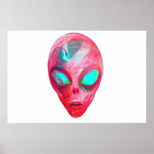 Alien-gezichtsmasker Poster