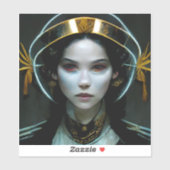 Alien Girl 2 Science Fiction Sticker (Vel)