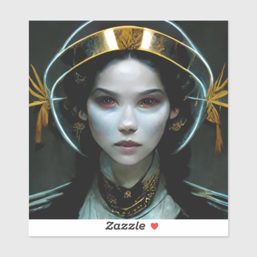 Alien Girl 2 Science Fiction Sticker (Vel)