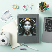Alien Girl 2 Science Fiction Sticker (iPad Cover)