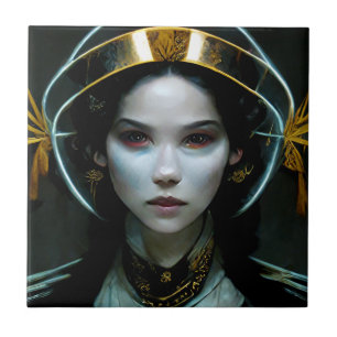 Alien Girl 2 Science Fiction Tegeltje