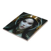 Alien Girl 2 Science Fiction Tegeltje (Zijkant)