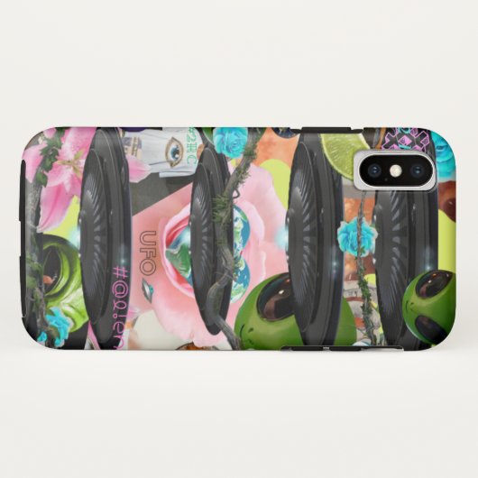 Alien Girl Esthetische Collage iPhone Case | 2Rare (Achterkant (horizontaal))