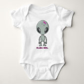 Alien Girl grijs en roze Romper (Voorkant)