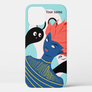 Alien Girl met spoky geesten Imaginaire vrienden Case-Mate iPhone Case
