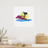 Alien Girl op JetSki Poster (Keuken)