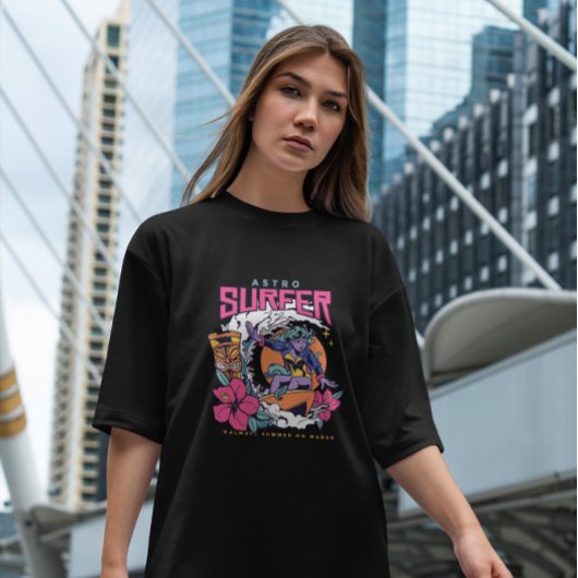 Alien Girl Surfing T-shirt