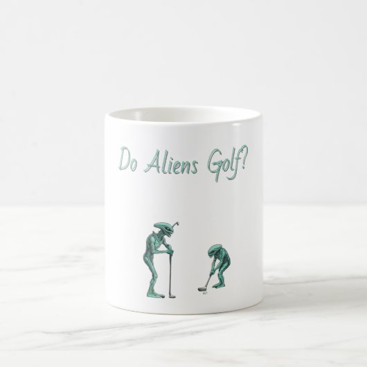 Alien Golf Mok - bewerkbare tekst (Center)
