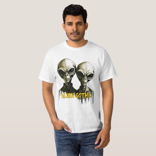 Alien Gothic T-shirt - Retro Art Redefined (Voorkant volledig)