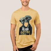 Alien Gothic Tri-Blend Shirt – Retro ontmoet grill (Voorkant)