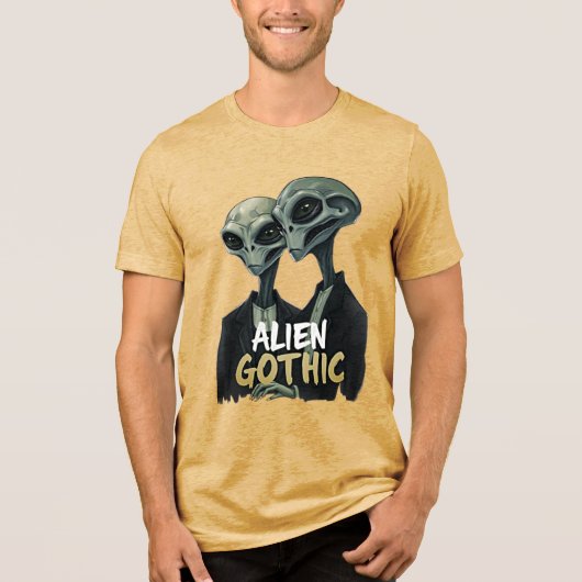Alien Gothic Tri-Blend Shirt – Retro ontmoet grill (Voorkant)