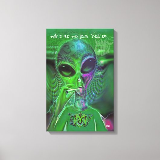 ALIEN GRAFFITI CANVAS BRENG ME NAAR UW DEALER RETR (Voorkant)