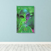 ALIEN GRAFFITI CANVAS BRENG ME NAAR UW DEALER RETR (Insitu (Houten vloer))