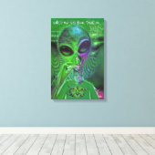 ALIEN GRAFFITI CANVAS BRENG ME NAAR UW DEALER RETR (Insitu (Houten vloer))