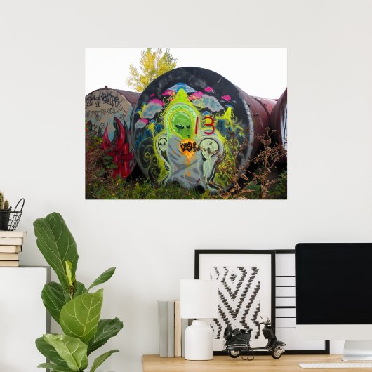 Alien Graffiti Poster (Thuiskantoor)