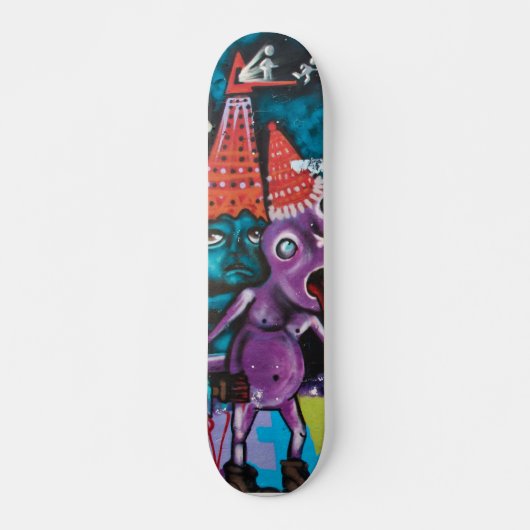 Alien Graffiti Skateboard (Voorkant)