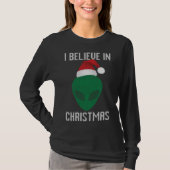 Alien Grappig Lelijk Kerst Sweater Party T-shirt (Voorkant)