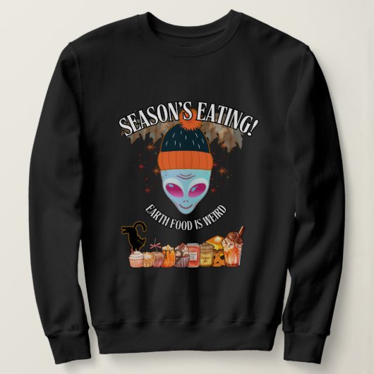👽 Alien Grappig Thanksgiving Sweatshirt (Design voorkant)