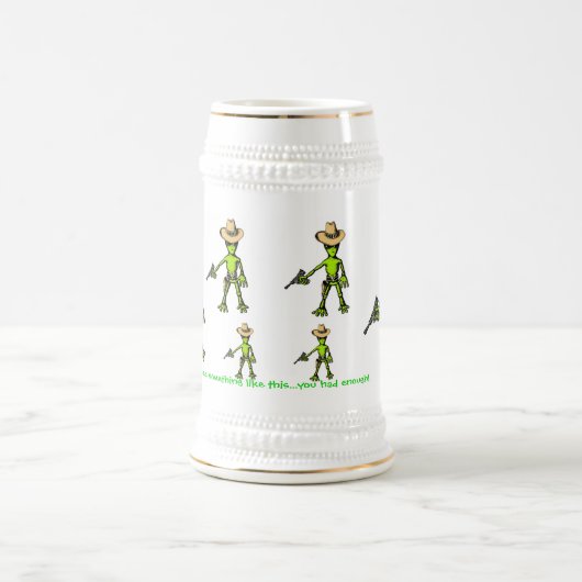 Alien grappige mok bier (Center)