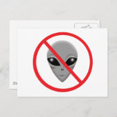 Alien Gray Briefkaart (Voorkant / Achterkant)