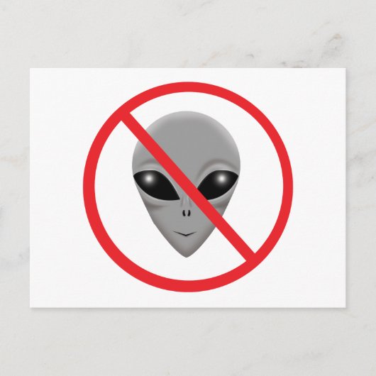Alien Gray Briefkaart (Voorkant)