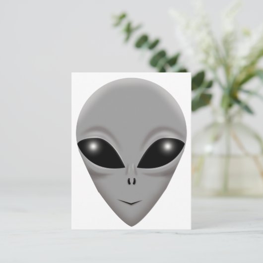 Alien Gray Briefkaart (Staand voorkant)