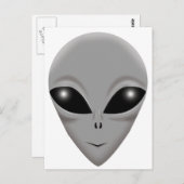 Alien Gray Briefkaart (Voorkant / Achterkant)
