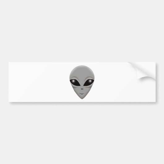 Alien Gray Bumpersticker (Voorkant)