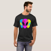 Alien Gray CMYK Tryptisch T-shirt (Voorkant volledig)
