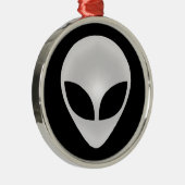 Alien Gray Head Metalen Ornament (Rechts)