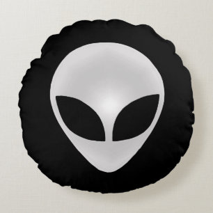 Alien Gray Head Rond Kussen