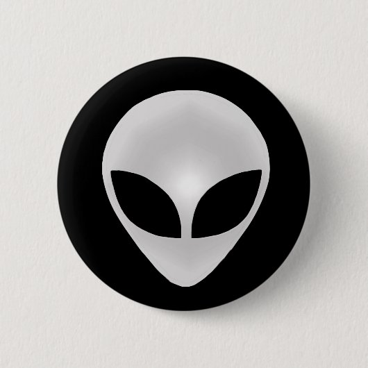 Alien Gray Head Ronde Button 5,7 Cm (Voorkant)