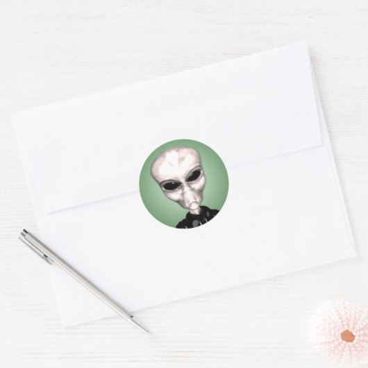 Alien Gray Sticker (Envelop)