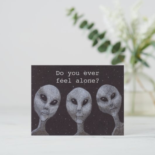 Alien Grays Briefkaart (Staand voorkant)