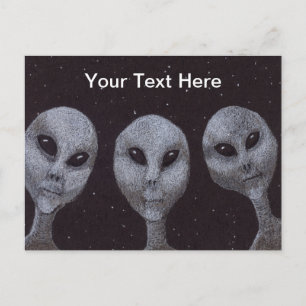 Alien Grays Briefkaart