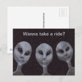 Alien Grays Briefkaart (Voorkant / Achterkant)