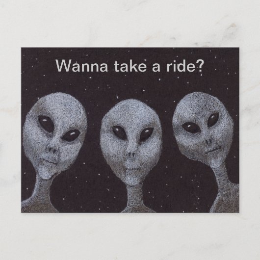 Alien Grays Briefkaart (Voorkant)