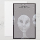 Alien Grays Briefpapier (Voorkant / Achterkant)