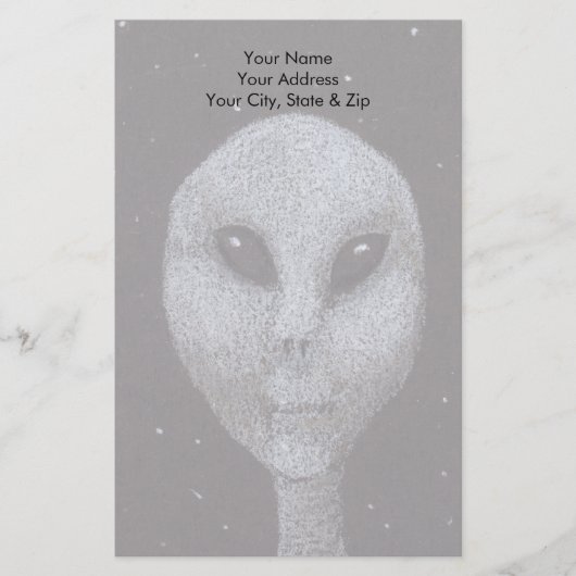 Alien Grays Briefpapier (Voorkant)