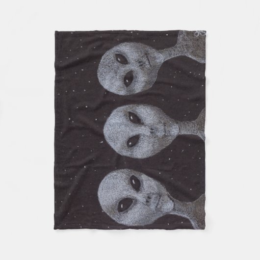 Alien Grays Fleece Deken (Voorkant)