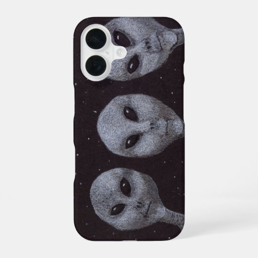 Alien Grays iPhone 16 Hoesje (Achterkant)