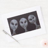 Alien Grays Rechthoekige Sticker (Envelop)