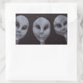 Alien Grays Rechthoekige Sticker (Tas)