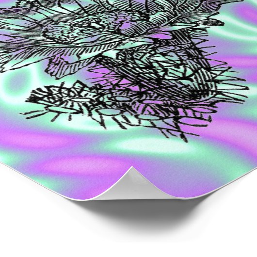 Alien Green, Cactus Poster (Hoek)