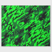Alien Green Camo Cadeaupapier (Vlak)