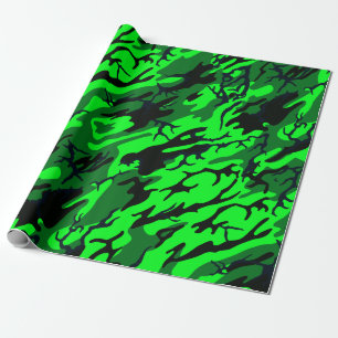 Alien Green Camo Cadeaupapier