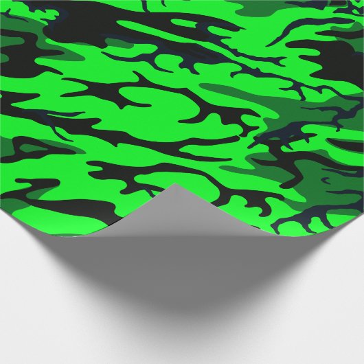 Alien Green Camo Cadeaupapier (Hoek)