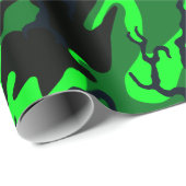 Alien Green Camo Cadeaupapier (Rol Hoek)