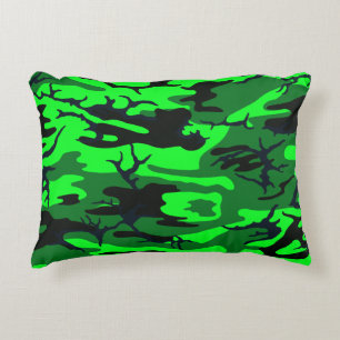 Alien Green Camo Decoratief Kussen