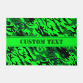 Alien Green Camo Doormat met aangepaste briefing Deurmat (Voorkant)